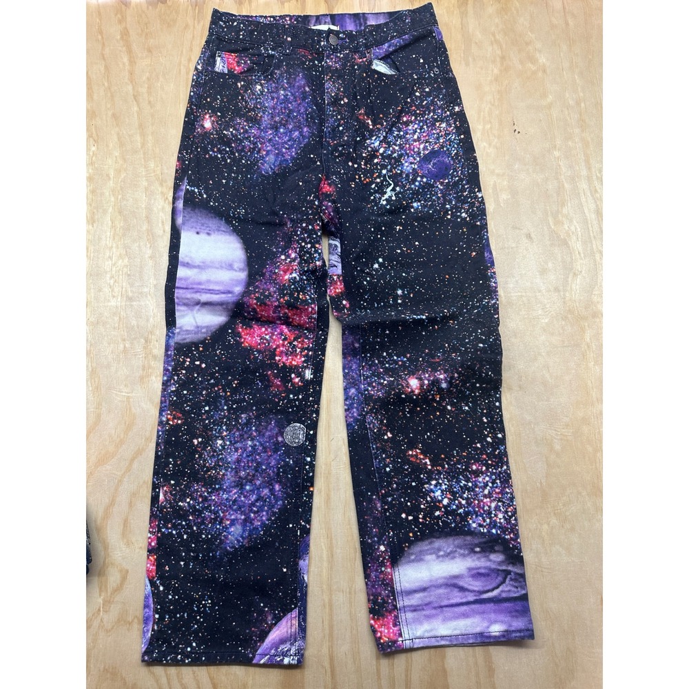 BDG Urban Outfitters Cowboy Jean Galaxy Planet Print Purple Denim Size 31